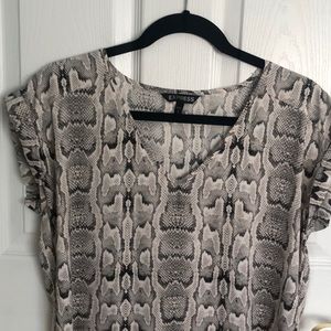 Express snakeskin top